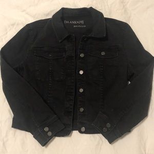 BLANK NYC Cropped Black Denim Jacket
